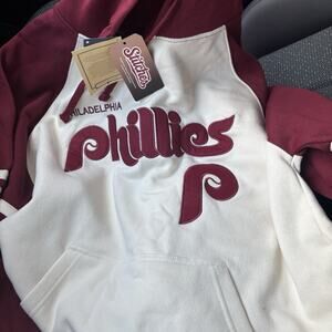 Cooperstown Collection Philadelphia Phillies Pullover Hoodie Maroon/White XL MLB